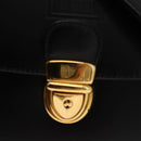 VALENTINO Hand Bag Leather 2way Black Gold Auth am9460-20