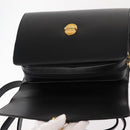 VALENTINO Hand Bag Leather 2way Black Gold Auth am9460-21
