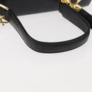 VALENTINO Hand Bag Leather 2way Black Gold Auth am9460-7