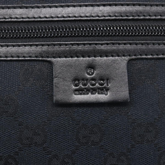 GUCCI GG Canvas Shoulder Bag Black Silver 90476 Auth am9461