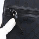 GUCCI GG Canvas Shoulder Bag Black Silver 90476 Auth am9461-15