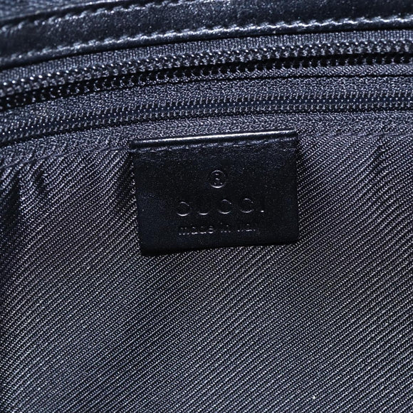 GUCCI GG Canvas Shoulder Bag Black Silver 90476 Auth am9461