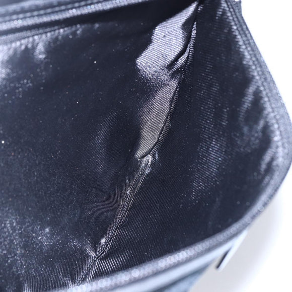 GUCCI GG Canvas Shoulder Bag Black Silver 90476 Auth am9461