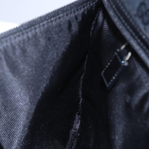 GUCCI GG Canvas Shoulder Bag Black Silver 90476 Auth am9461