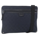 GUCCI GG Canvas Shoulder Bag Black Silver 90476 Auth am9461-1