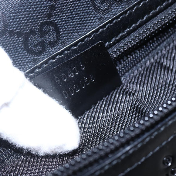 GUCCI GG Canvas Shoulder Bag Black Silver 90476 Auth am9461