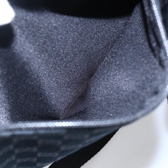 GUCCI GG Canvas Shoulder Bag Black Silver 90476 Auth am9461