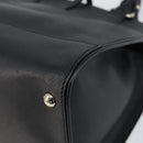 Salvatore Ferragamo Gancini Hand Bag Leather Black Silver Auth am9462V-9