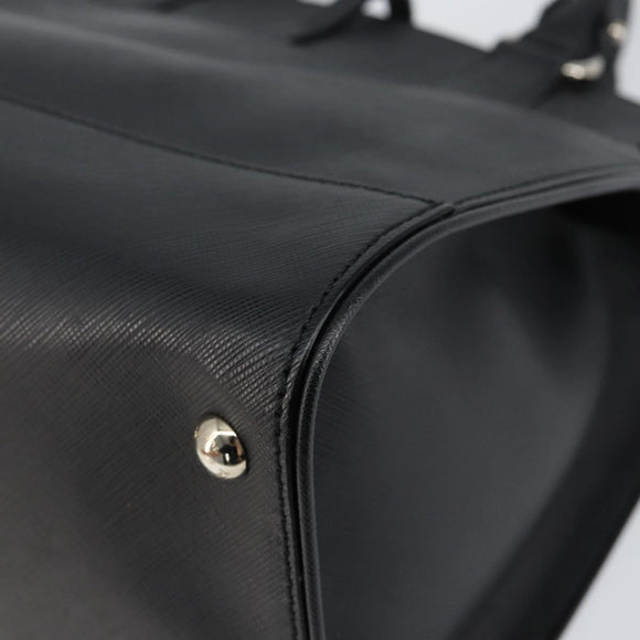 Salvatore Ferragamo Gancini Hand Bag Leather Black Silver Auth am9462V