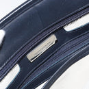 BURBERRY Blue Label Tote Bag Canvas Leather White Silver Auth am9464-11