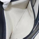 BURBERRY Blue Label Tote Bag Canvas Leather White Silver Auth am9464-22