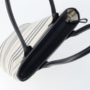 BURBERRY Blue Label Tote Bag Canvas Leather White Silver Auth am9464-6