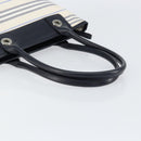 BURBERRY Blue Label Tote Bag Canvas Leather White Silver Auth am9464-7