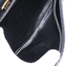 BALLY Quilted Chain Shoulder Bag Leather Black Gold Auth am9465-12