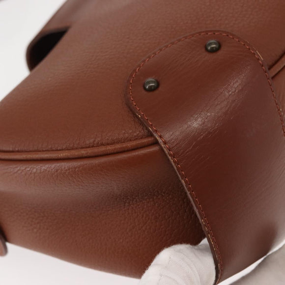 Chloe Shoulder Bag Leather Brown Gold Auth am9467V