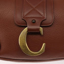 Chloe Shoulder Bag Leather Brown Gold Auth am9467V-17