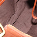 Chloe Shoulder Bag Leather Brown Gold Auth am9467V-12