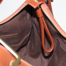 Chloe Shoulder Bag Leather Brown Gold Auth am9467V-18