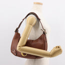 Chloe Shoulder Bag Leather Brown Gold Auth am9467V-22
