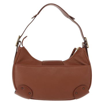 Chloe Shoulder Bag Leather Brown Gold Auth am9467V - 0