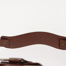 Chloe Shoulder Bag Leather Brown Gold Auth am9467V-8