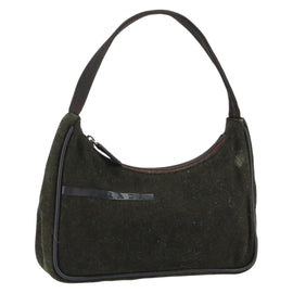 PRADA Sports Accessory Pouch Wool Khaki Auth am9470