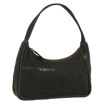 PRADA Sports Accessory Pouch Wool Khaki Auth am9470