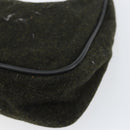 PRADA Sports Accessory Pouch Wool Khaki Auth am9470-17