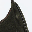 PRADA Sports Accessory Pouch Wool Khaki Auth am9470-8