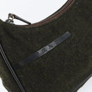 PRADA Sports Accessory Pouch Wool Khaki Auth am9470-19