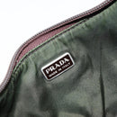 PRADA Sports Accessory Pouch Wool Khaki Auth am9470-20