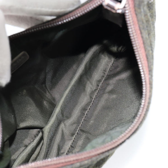 PRADA Sports Accessory Pouch Wool Khaki Auth am9470