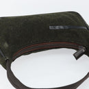 PRADA Sports Accessory Pouch Wool Khaki Auth am9470-6
