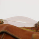 Chloe Saskia Hand Bag Leather 2way Brown Gold Auth am9472-15