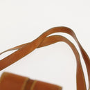 Chloe Saskia Hand Bag Leather 2way Brown Gold Auth am9472-16