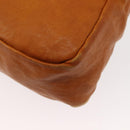 Chloe Saskia Hand Bag Leather 2way Brown Gold Auth am9472-19