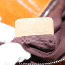 Chloe Saskia Hand Bag Leather 2way Brown Gold Auth am9472-12