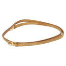 LOUIS VUITTON Shoulder Strap Leather 49.2"" Beige LV Auth am9478-4