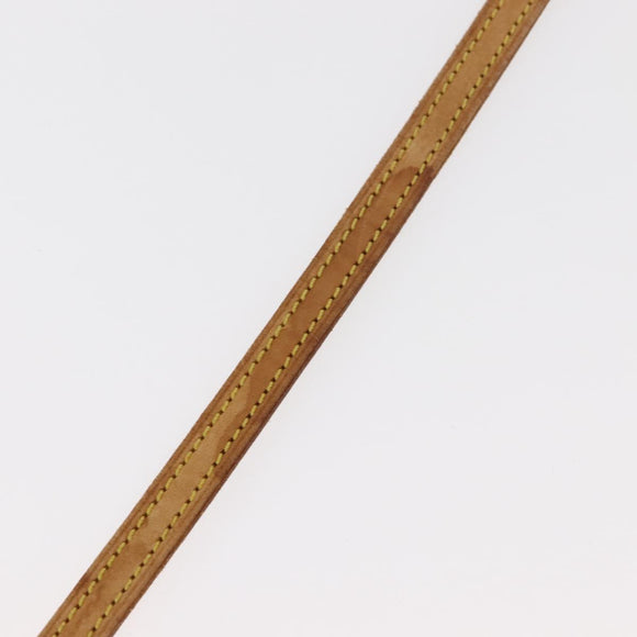 LOUIS VUITTON Shoulder Strap Leather 49.2"" Beige LV Auth am9478