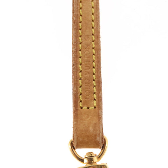 LOUIS VUITTON Shoulder Strap Leather 49.2"" Beige LV Auth am9478