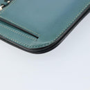 HERMES Dogon Long Wallet Leather Light Blue Silver Auth am9479-17