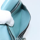 HERMES Dogon Long Wallet Leather Light Blue Silver Auth am9479-21