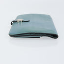 HERMES Dogon Long Wallet Leather Light Blue Silver Auth am9479-3