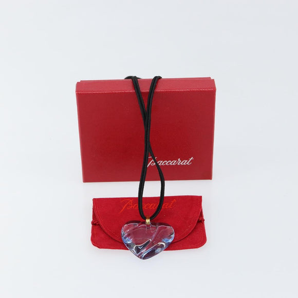 Baccarat Necklace Crystal Glass Light Blue Auth am9481