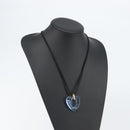 Baccarat Necklace Crystal Glass Light Blue Auth am9481-14