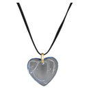 Baccarat Necklace Crystal Glass Light Blue Auth am9481-1