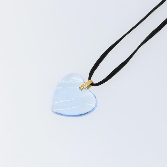 Baccarat Necklace Crystal Glass Light Blue Auth am9481