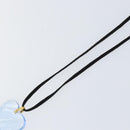 Baccarat Necklace Crystal Glass Light Blue Auth am9481-4