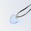 Baccarat Necklace Crystal Glass Light Blue Auth am9481-9