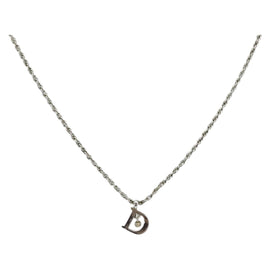 Christian Dior Necklace metal Silver Auth am9482